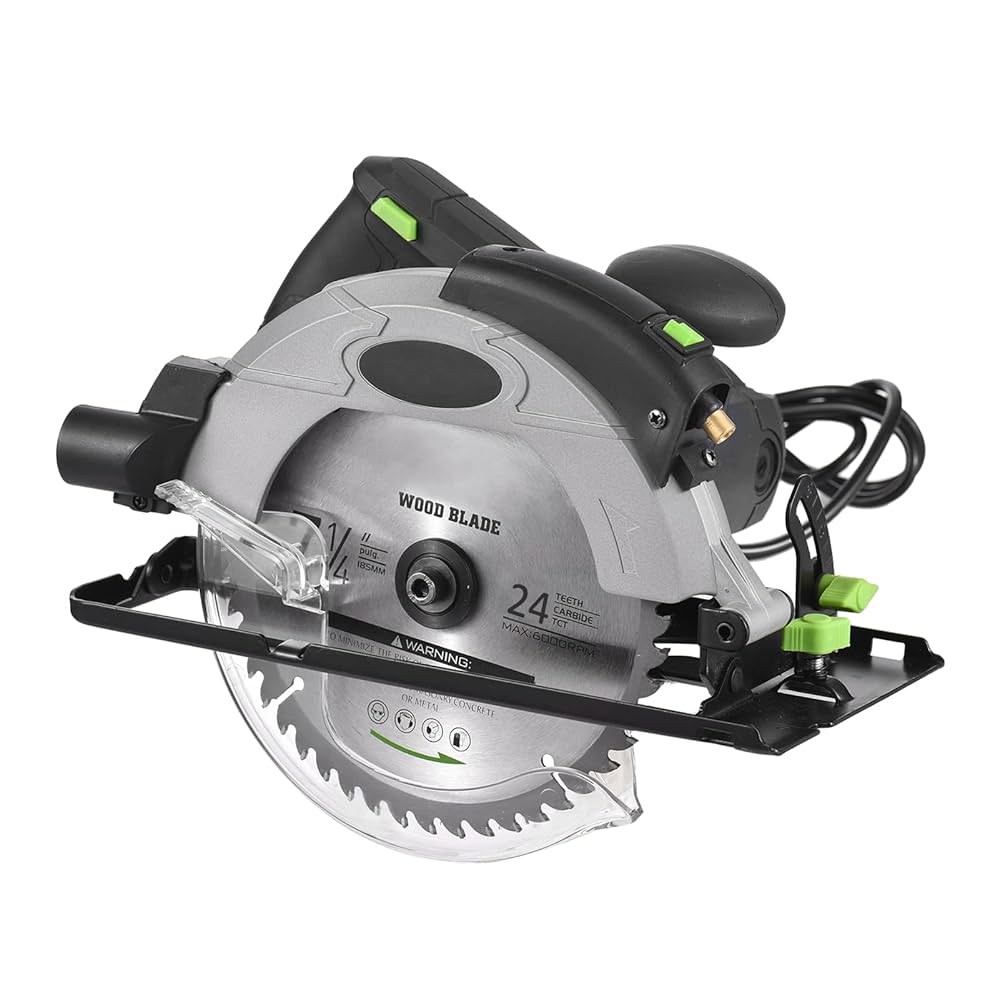 丸のこ Amazon | LOUJIN 12A 5500RPM コード付き丸のこ 7-1/4 インチの